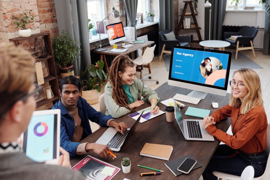 An agency team meeting