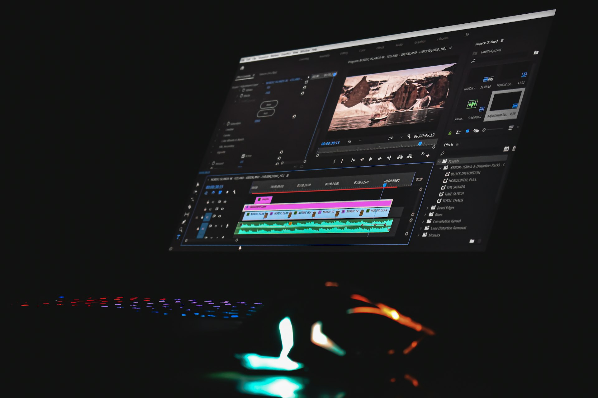 A homepage being edited