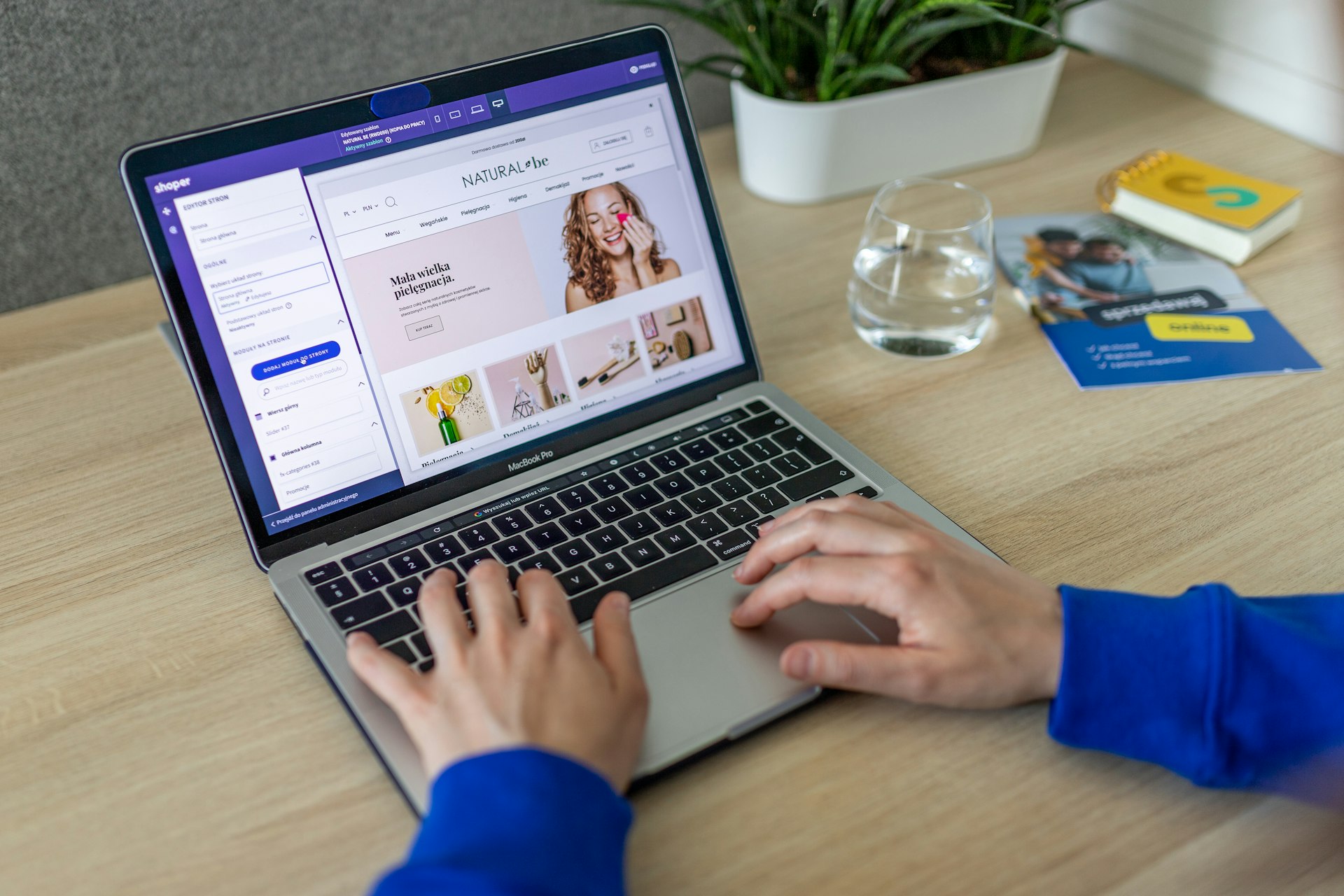 An online shopping on laptop