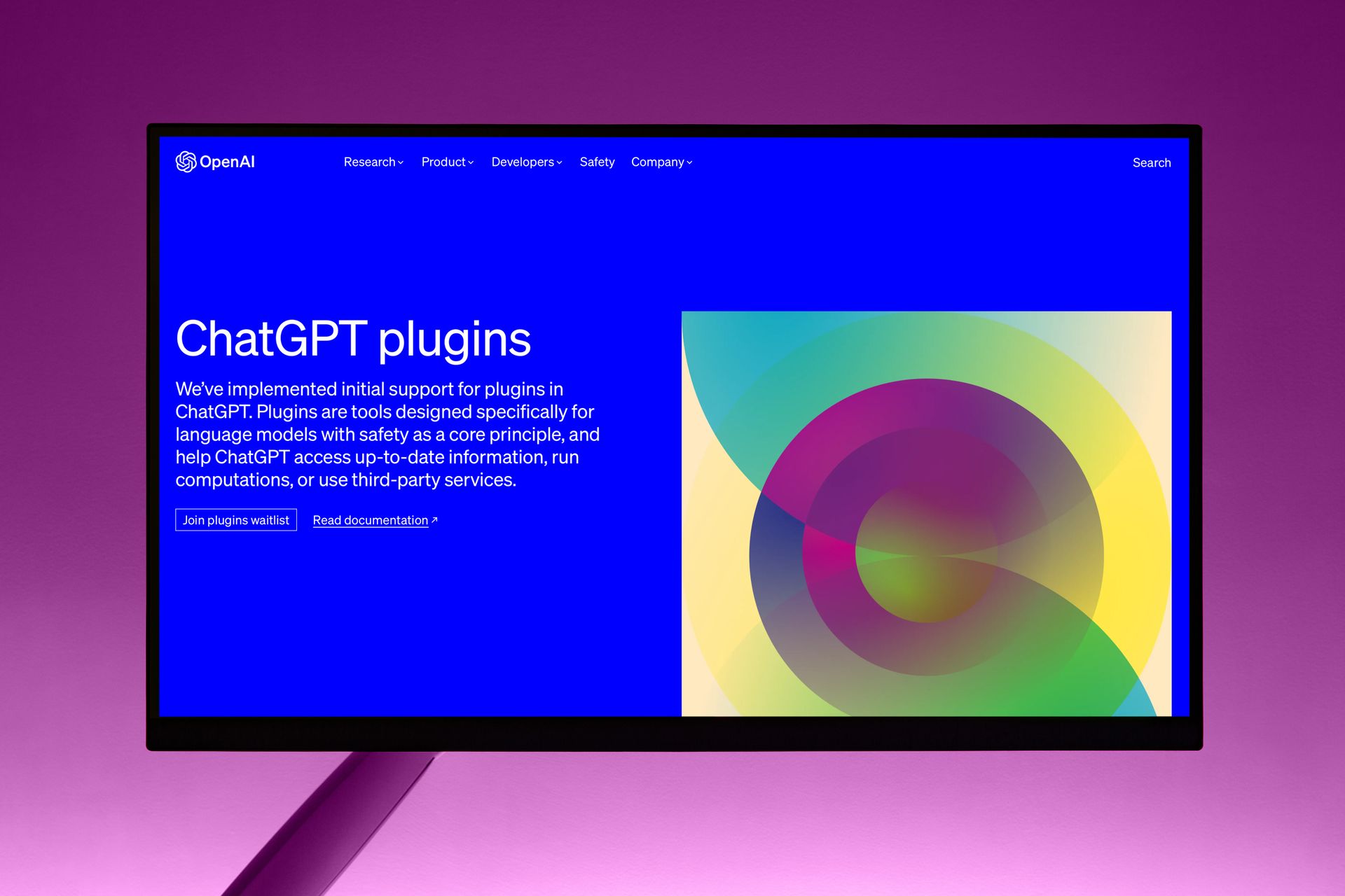A plugin settings screen
