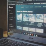 A WordPress dashboard on a laptop